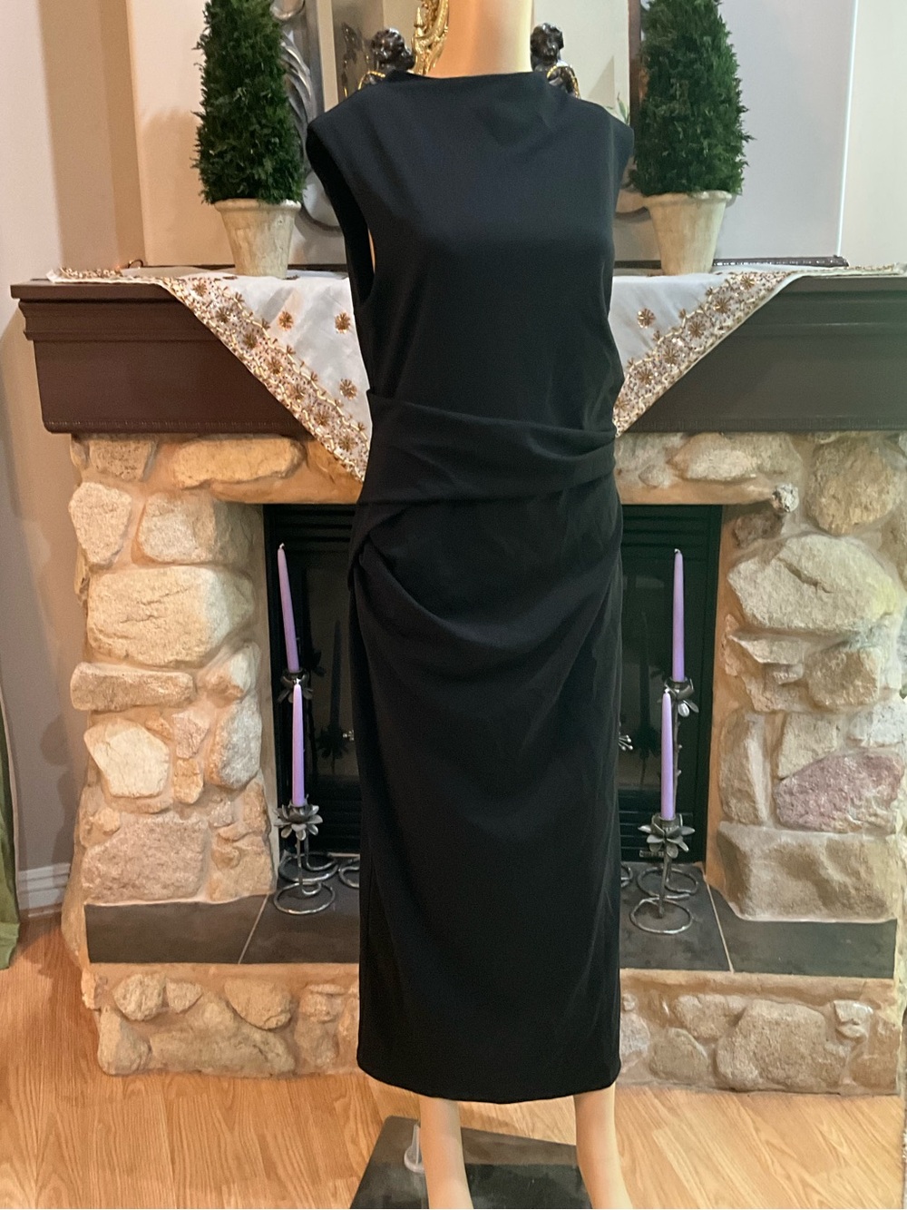 ASOS Elegant Black Sleeveless Sheath Dress 12